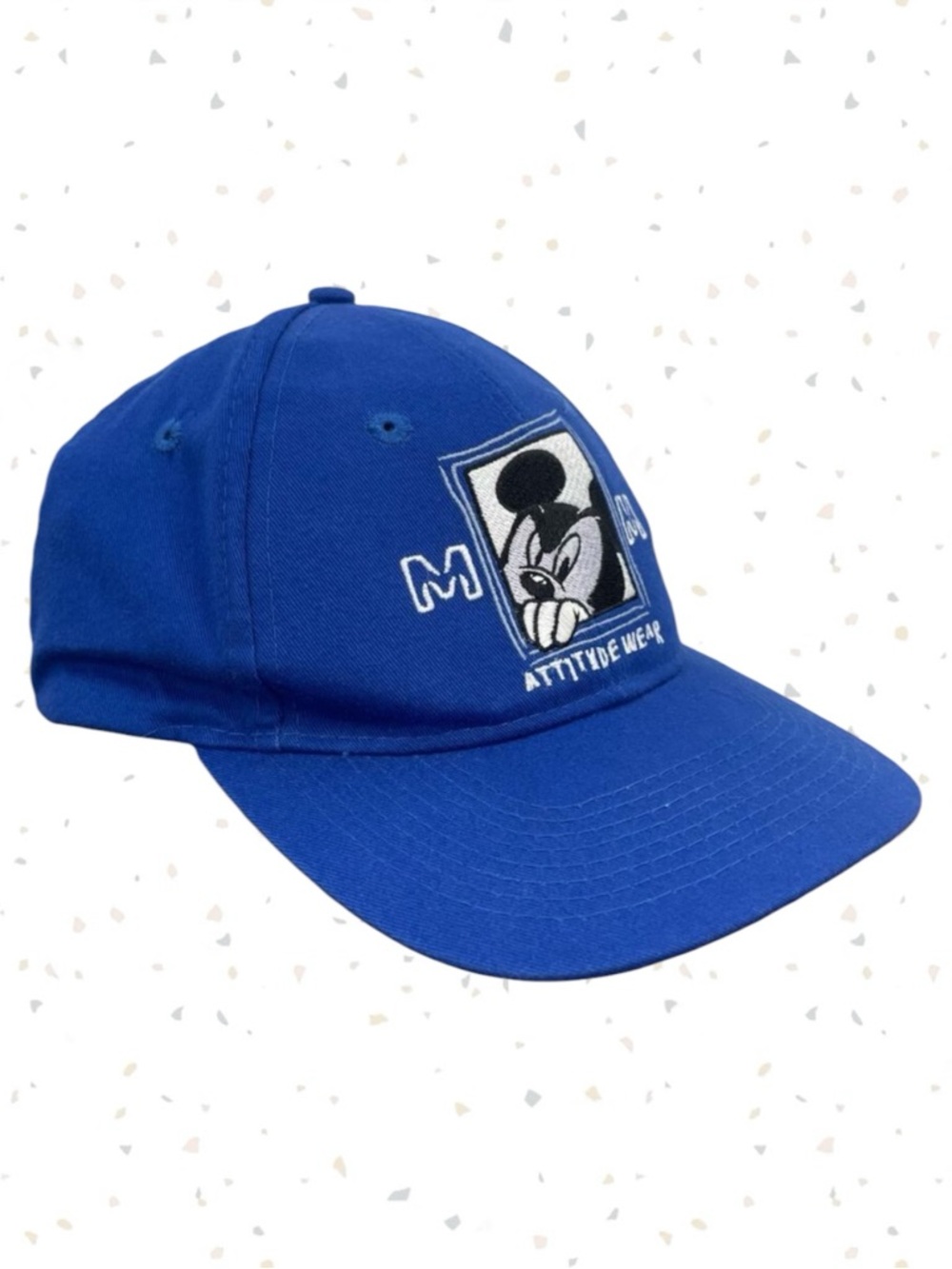Disney Mickey Mouse Attitude Blue Baseball Hat Edgy Cap Teen Youth Fun Style OS